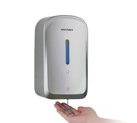 anydry Distributore automatico di sapone liquido professionale da 1000 ml, montaggio a parete, senza contatto, per bagni ad alto traffico, uffici, ospedali, modello 1220S Argento