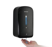 anydry Distributore automatico di sapone liquido professionale da 1000 ml, montaggio a parete, senza contatto, per bagni ad alto traffico, uffici, ospedali, modello 1220S Nero