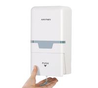 anydry Distributore manuale per sapone pressurizzato a parete, Capacità 800ml con finestra di controllo visivo, Perfetto per case e attività commerciali, 1009 Bianco