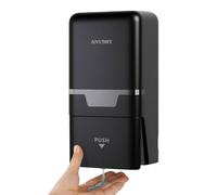 anydry Distributore manuale per sapone pressurizzato a parete, Capacità 800ml con finestra di controllo visivo, Perfetto per case e attività commerciali, 1009 Nero