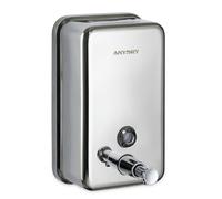 anydry Distributore manuale professionale 1100ml, finitura in acciaio inossidabile durevole, da parete per bagno e cucina(Lucidato)