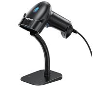 Anyeast Scanner per codici a barre 2D 1D: scanner QR con cavo USB con supporto per computer POS MAC con scansione automatica, lettore di codici a barre CMOS per magazzini, biblioteche, supermercati