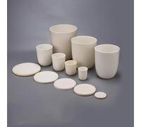 ANYGKT 1 Pezzo Lab 5/10/20/25/30/50/100/150/200ml/300ml Crogiolo in corindone 99% allumina Crogiolo in Cenere con Coperchio for la Ricerca scientifica(100ml)