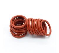 ANYGKT 10 pz Rosso Silicone O Ring Guarnizione Spessore CS 3.5mm OD 10~46mm Food Grade Impermeabile Rondella Isolante in Gomma Rotondo O Forma di Tenuta(OD 24mm CS 3.5mm)