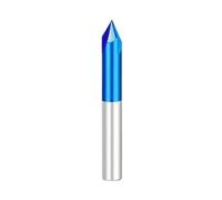 ANYGKT 1PC Fresa in Metallo Duro Smussatura Mulino 120 Gradi 3 Flauto Router Bit Incisione Bit for Alluminio Rame CNC Fresa(Nano Blue Coated,4mm)