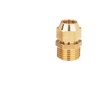 ANYGKT 1PC Rame Flaring collega Direttamente 1/8" 1/4" 3/8" 1/4" Filettatura Maschio Raccordo in Ottone Rame Espansione Estuario Svasato Adattatore Connettore(10mm Pipe OD,1/8")