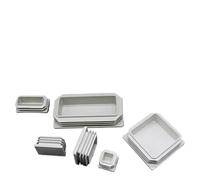 ANYGKT 20/10 PCS Rettangolo Quadrato Bianco Tappo Interno in Plastica Mobili Tappi di Livellamento Sedia Gamba del Tavolo Tappo di Copertura Calzini e Calzettoni Tappo di Chiusura(40x40mm,20 PCS)