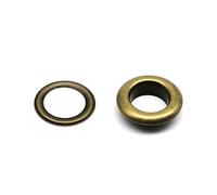 ANYGKT 50 Set da 2,5 mm a 12 mm Occhiello di Alta qualità con rondella Anello passacavo Foro d'Aria Rivetto for Scarpe da Borsa in Pelle Cintura Cappello Vestiti 4 Colori(Bronze,Inner Diameter 6mm)