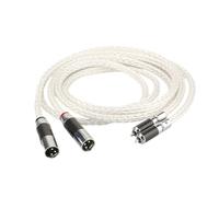 ANYGKT Coppia OCC Placcato Argento HiFi XLR Cavo Audio Cavo di Equilibrio RCA Maschio a XLR Maschio Femmina Cavo Audio connettore 8AG Cavo Twist(RCA to XLR Male,2m)