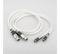 ANYGKT Coppia OCC Placcato Argento HiFi XLR Cavo Audio Cavo di Equilibrio RCA Maschio a XLR Maschio Femmina Cavo Audio connettore 8AG Cavo Twist(RCA to XLR Female,1.5m)