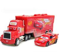 Anyhot Cars 3 2 pezzi Chick Hicks Lightning McQueen Uncle Container Truck 1:55 Diecast Metal Modle giocattolo di compleanno per bambini (NO.95)