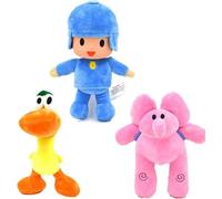 Anyhot Pocoyo - Peluche Pocoyo Elly Pato Nina Sleepy Bird Loula (3 pezzi)