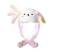 Anyingkai LED Cappello con Orecchie Che si Muovono,Cappello Orecchie che si Muovono,Cappello Con Orecchie che si Alzano,Animale Peluche Cappello per cosplay,Halloween,Carnevale e feste