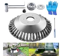 Anyingkai Spazzola Decespugliatore Erbacce,Spazzola per Erbacce Decespugliatore,Spazzola per Decespugliatore,Foro 25.4 mm,per Esterno Giardino Casa Tosaerba
