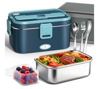 Anykuu Scaldavivande Elettrico Portatile1.8L 100W Porta Pranzo Termico 12V/24V/220V Porta Pranzo Riscaldabile Portatile con Borsa per Auto Camion e Ufficio Viaggio e Lavoro