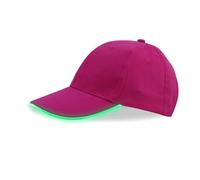 ANYMM Cappello da baseball LED, Illuminato Lampeggiante LED Illumina Cap Uomini, Ricaricabile Regolabile Unisex Baseball Cap,per Festival Club Stage (USB, verde)
