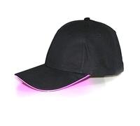 ANYMM Cappello da baseball LED, Illuminato Lampeggiante LED Illumina Cap Uomini, Ricaricabile Regolabile Unisex Baseball Cap,per Festival Club Stage (USB, rosa)