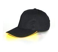 ANYMM Cappello da baseball LED, Illuminato Lampeggiante LED Illumina Cap Uomini, Ricaricabile Regolabile Unisex Baseball Cap,per Festival Club Stage (USB, giallo)