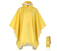 ANYOO Impermeabile Poncho Pioggia Riutilizzabile Multiuso Impermeabile con Cappuccio Packable Telo Riparo a Terra Foglio Ideale per Campeggio all'aperto Pesca Pesca Sopravvivenza,Giallo,Taglia unica