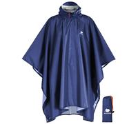 ANYOO Impermeabile Poncho Pioggia Riutilizzabile Multiuso Impermeabile con Cappuccio Packable Telo Riparo a Terra Foglio Ideale per Campeggio all'aperto Pesca Sopravvivenza,Blu scuro,Taglia unica