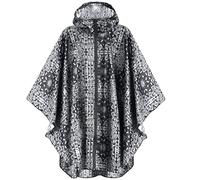 Anyoo Leggero Impermeabile Traspirante Ripstop Poncho con Cappuccio per Attività All'aperto