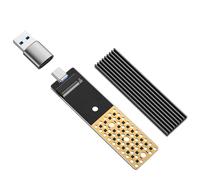 ANYOYO Enclosure NVMe, adattatore SSD da 20 Gbps a USB, adattatore SSD M.2 NVMe compatibile con M-Key e B+M Key Supporto SSD Dimensioni 2242 2260 2280 Guscio in lega di alluminio con USB-A a C Apater