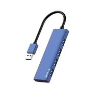 ANYPLUS Hub USB 3.0, 4 Porte Sdoppiatore Multi USB 3.0 Adattatore, Ultrasottile Alluminio Lega USB Hub per PC, Laptop, PS5, MacBook, iMac, Surface Pro, Mac Pro, Flash Drive, XPS【Blu】