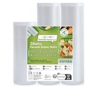 Anysea Sacchetti Sottovuoto Alimenti 3 Rotoli：20x1/28x2/x500 cm Buste Sottovuoto Alimenti Senza BPA, Rotolo Sottovuoto Alimenti Goffrati per Conservazione Alimenti e Macchina Sottovuoto