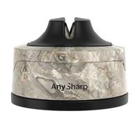 AnySharp Evo Affilacoltelli, Sicurezza mani libere, Pietra | In sicurezza Affila All coltelli da cucina, Ideale per acciaio temprato e seghettato, Compatto, Taglia unica