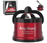 AnySharp Pro Affilacoltelli (Metal) con Ventosa (Rosso)