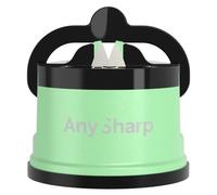 AnySharp Pro Metal Affilacoltelli, Ventosa PowerGrip, Verde menta | Sicurezza mani libere, In sicurezza Affila All coltelli da cucina, Ideale per acciaio temprato e seghettato, Taglia unica