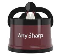 AnySharp Pro Metal Affilacoltelli, Ventosa PowerGrip, Vinaccia | Sicurezza mani libere, In sicurezza Affila All coltelli da cucina, Ideale per acciaio temprato e seghettato, Taglia unica