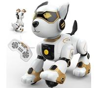anysun Cane Robot, Giocattolo Robot Ricaricabile, Cane Robots Programmabile Interattivo per Bambini, Comandi Vocali, Telecomando, Rilevamento del Tocco, Ragazzi e Ragazze