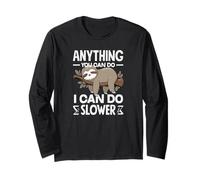 Anything You Can Do I Can Do più Lento Divertente Bradipo Maglia a Manica