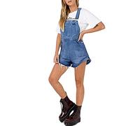 AnyuA Salopette Donna in Jeans, Pantaloncini Overall, Bretelle Regolabile Blu XL