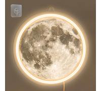 Anywin Insegne al neon a forma di luna per decorazione da parete, dimmerabile, insegna al neon con luna, luci al neon per soggiorno, camera da letto, sala da gioco, decorazione per hotel, fantastici