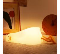 Anywin Luce notturna a forma di anatra addormentata, in morbido silicone a forma di animale con ricaricabile, timer e dimmer, regalo accogliente per compleanno, relax e decorazione per camera da letto