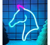 Anywin Regali di cavallo per ragazze, cartello al neon per decorazione da parete, luci al neon a forma di testa di cavallo per decorazione della stanza, regali per compleanno, Natale, vacanze per