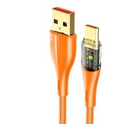-Anzeigekabel, Kabel Mit Anzeige - 120W Stabiles Schnelles Clear Ladekabel Typ - Handyadapter Für, Schulhaus, Büro, Reisen, Spiel