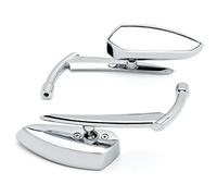 Anzene Grim Reaper Universal Custom Moto Cruiser - Adattatore personalizzato specchietto retrovisore (cromato)