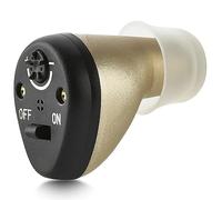 Anziani e adulti, CIC ricaricabile Completa nel canale Personale quasi invisibile - Funzione di riduzione del feedback digitale, Sinistra - Nero