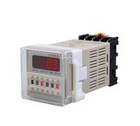 ANZOAT 12V 24V 110V 220V multifunzione timer digitale relè On Delay 8 pin SPDT DH48S-S ciclo di ripetizione 0.1S-99H (dimensioni: 24V AC DC)