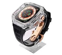 ANZOAT Kit di modifica del cinturino di lusso, per Apple Watch Ultra 8 49 mm, custodia trasparente in gomma, per iWatch Series 49 mm Sport Mod kit accessori, 49MM, Acetato, Non pietra preziosa