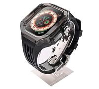 ANZOAT Kit di modifica del cinturino di lusso, per Apple Watch Ultra 8 49 mm, custodia trasparente in gomma, per iWatch Series 49 mm Sport Mod kit accessori, 49MM, Acetato, Non pietra preziosa