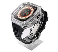 ANZOAT Kit di modifica del cinturino di lusso, per Apple Watch Ultra 8 49 mm, custodia trasparente in gomma, per iWatch Series 49 mm Sport Mod kit accessori, 49MM, Acetato, Non pietra preziosa