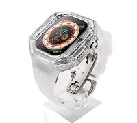 ANZOAT Kit di modifica del cinturino di lusso, per Apple Watch Ultra 8 49 mm, custodia trasparente in gomma, per iWatch Series 49 mm Sport Mod kit accessori, 49MM, Acetato, Non pietra preziosa