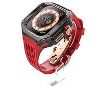 ANZOAT Kit di modifica del cinturino di lusso, per Apple Watch Ultra 8 49 mm, custodia trasparente in gomma, per iWatch Series 49 mm Sport Mod kit accessori, 49MM, Acetato, Non pietra preziosa
