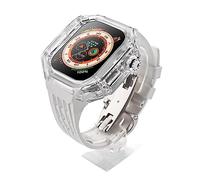 ANZOAT Kit di modifica del cinturino di lusso, per Apple Watch Ultra 8 49 mm, custodia trasparente in gomma, per iWatch Series 49 mm Sport Mod kit accessori, 49MM, Acetato, Non pietra preziosa