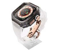 ANZOAT Kit di modifica del cinturino di lusso, per Apple Watch Ultra 8 49 mm, custodia trasparente in gomma, per iWatch Series 49 mm Sport Mod kit accessori, 49MM, Acetato, Non pietra preziosa