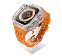 ANZOAT Kit di modifica del cinturino di lusso, per Apple Watch Ultra 8 49 mm, custodia trasparente in gomma, per iWatch Series 49 mm Sport Mod kit accessori, 49MM, Acetato, Non pietra preziosa